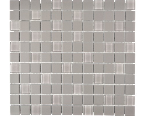Mozaïektegel keramisch CU G90 grijs mix 32,7x30,2 cm antislip Mozaïektegel van keramiek en glas