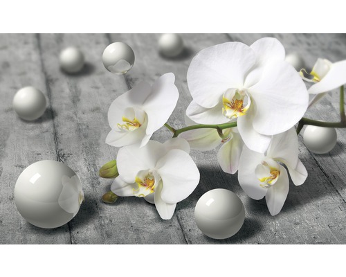 Fotobehang vlies 3D Orchidee 312x219 cm-0