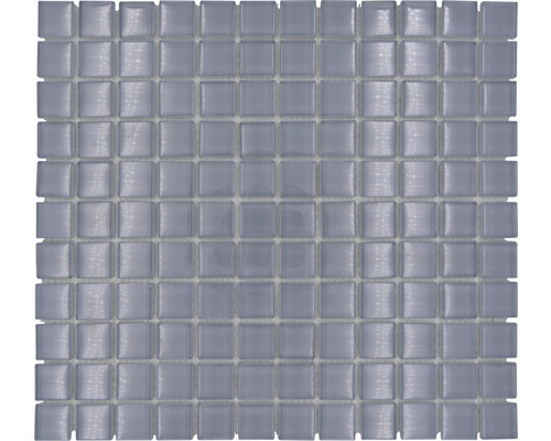 Mozaïektegel glas Crystal XCM 8021 grijs 30,5x32,5 cm