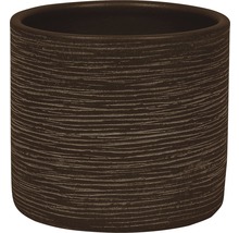 Cilindervormige plantenpot met horizontaal lijnpatroon