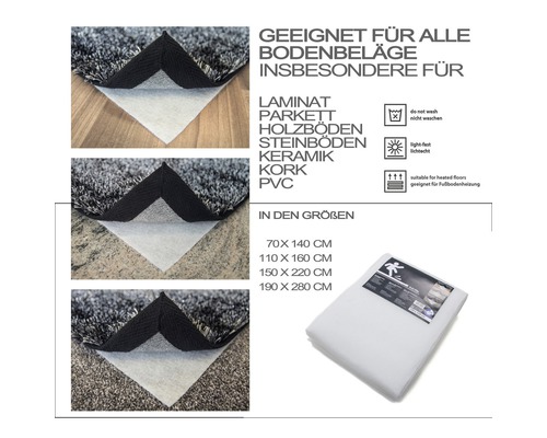 "Geschikt voor alle vloerbedekkingen, in het bijzonder laminaat, parket, houten vloeren, stenen vloeren, keramiek, kurk en PVC