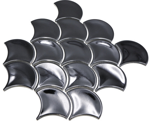 Mozaïektegels in waaiervorm