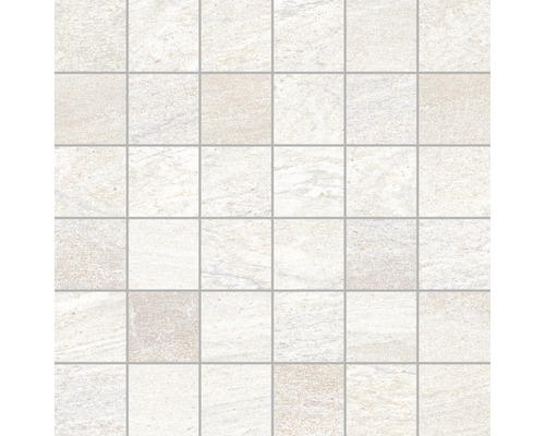 Mozaïektegel keramisch Sahara blanco 30x30 cm Vierkante mozaïektegel van aardewerk