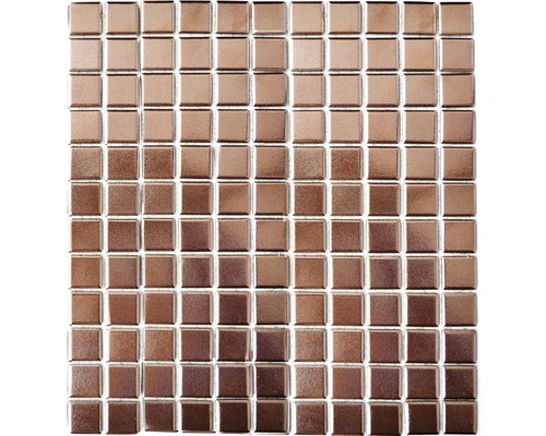 Mozaïektegel keramisch MM Copper kwadraat uni koper 32,7x30,2 cm