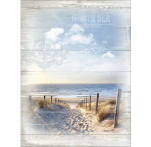 Decoratief houten paneel met Noordzeemotief voor wanddecoratie
