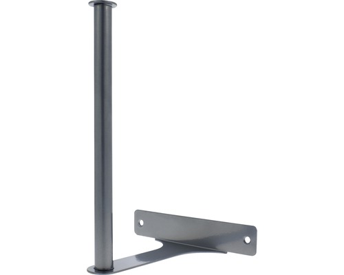 Metalen paal met wandhouder