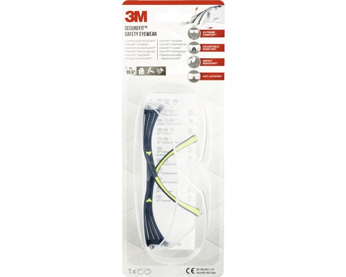 3M SecureFit 400 veiligheidsbril in verpakking