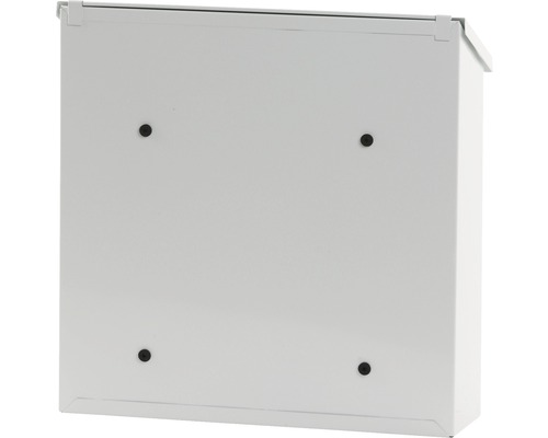 Witte brievenbus met vier bevestigingspunten