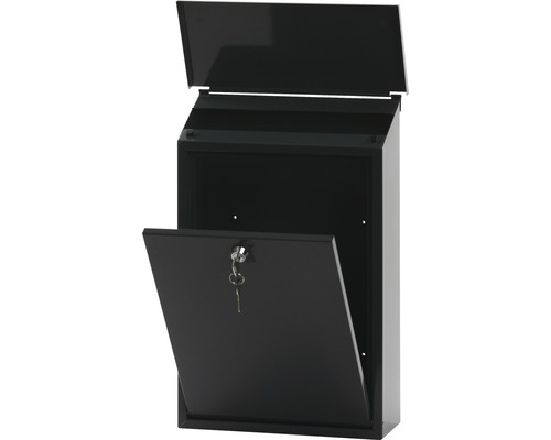 Geopende brievenbus met slot en sleutel