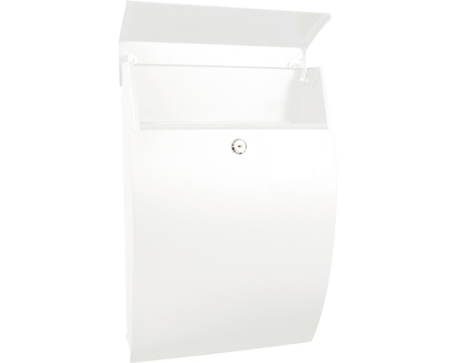 Witte brievenbus met open klep