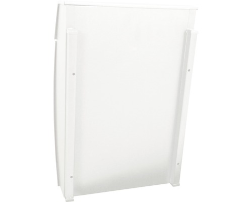 Witte radiatorombouw met montage-elementen