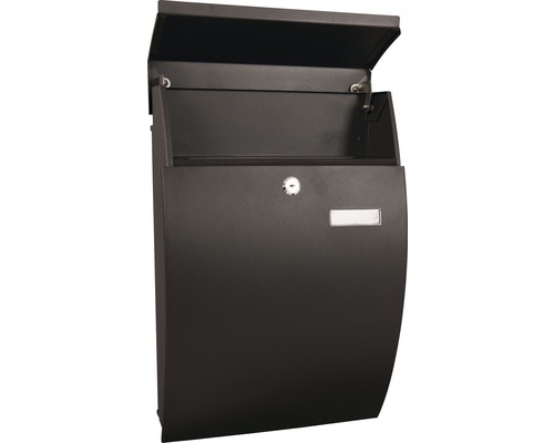 Geopende wandbrievenbus met slot