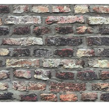 Behang met baksteenmotief