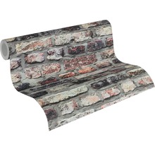 Behang met metselwerkpatroon