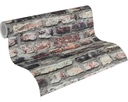 Behang met metselwerkpatroon