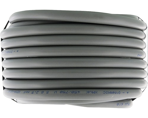 Grijze elektriciteitskabel opgerold