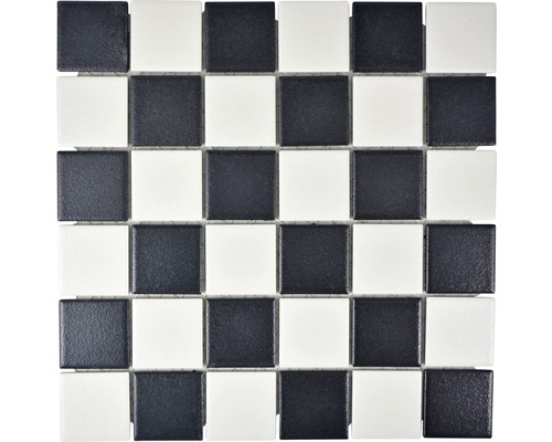 Mozaïektegel keramisch SAT 348 wit/zwart 30x30 cm antislip