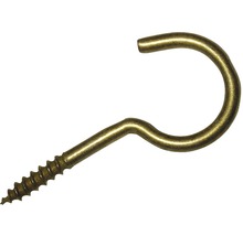 Messing haak met schroefdraad