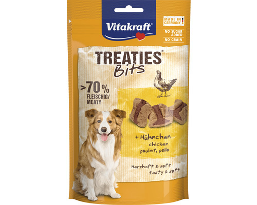 VITAKRAFT Treaties Bits Bacon-Style Kip 120 gram Vitakraft Treaties Bits hondensnack met kip, zonder toegevoegde suiker en graan
