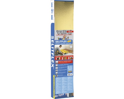 Ondervloer Selitflex goud vouwplaat 18 m², dikte 1,6 mm Ondervloer Selitflex goud vouwplaat 18 m², dikte 1,6 mm