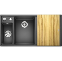 Spoelbak met twee bakken en snijplank