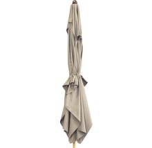 Gesloten parasol met stoffen bekleding en houten steel