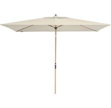Rechthoekige parasol met houten steel