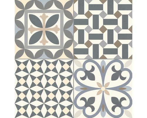 Tegels met diverse geometrische en bloemmotieven