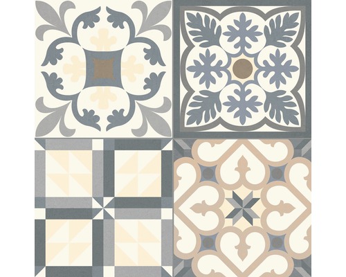 Decoratieve vloertegels met bloem- en geometrische patronen