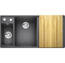 Spoelbak met twee bakken en snijplank