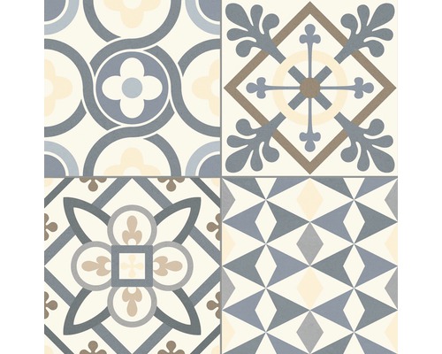 Tegels met geometrische en bloemmotieven