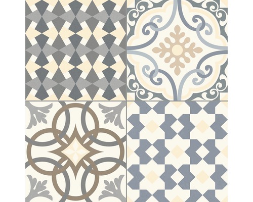 Decoratieve tegels met geometrische en florale patronen