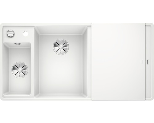 Spoelbak met afdruiprek en twee bakken