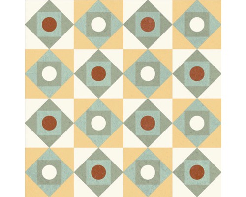 Vierkante tegel met geometrisch patroon