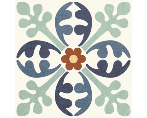 Decoratieve tegel met bloemmotief voor wand- en vloerontwerp