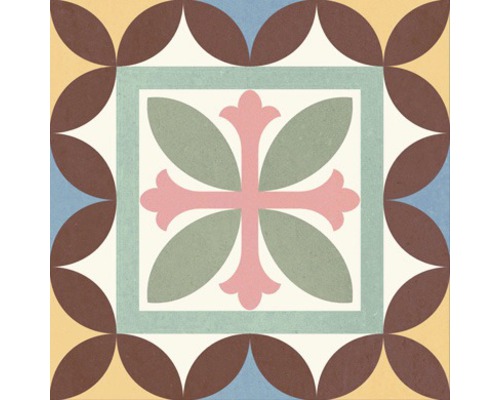 Decoratieve vloertegel met geometrisch patroon