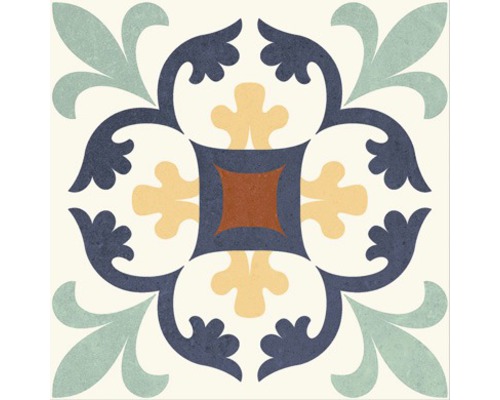 Decoratieve vloertegel met bloemmotief