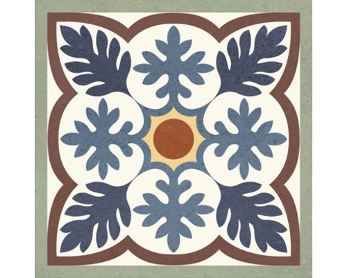 Tegel met bloemmotief
