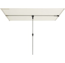Rechthoekige parasol met middenstok voor de tuin