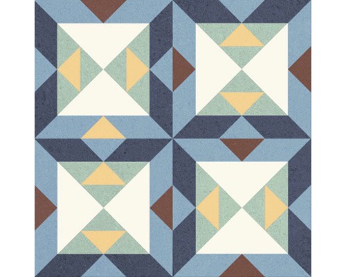 Patroon van een decoratieve tegel met geometrische vormen