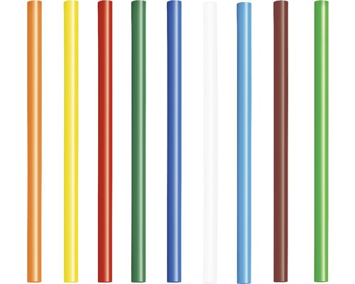 Set van veelkleurige kunststof staven