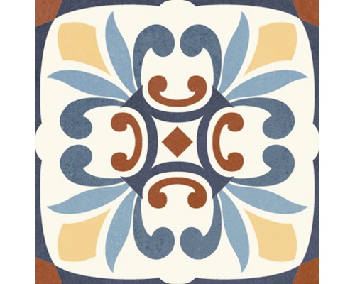 Decoratieve vloertegel met bloemmotief