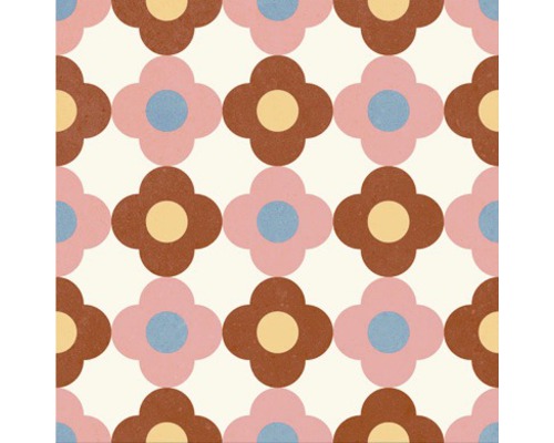 Tegelpatroon met gestileerde bloemen