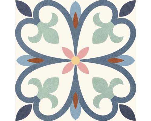 Decoratieve tegel met bloemmotief voor wand en vloer