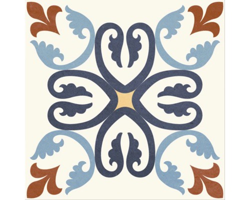 Tegel met bloemmotief