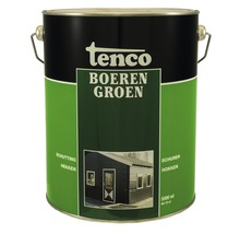 Tenco verf boerengroen in een 5000 ml blik voor schuttingen, schuren en hokken