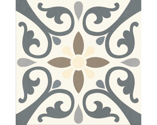 Tegel met bloemmotief