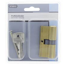 Profielcilinder 30-30 millimeter van messing in blisterverpakking