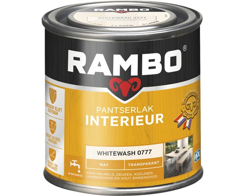 RAMBO Pantserlak interieur transparant mat whitewash 250 ml