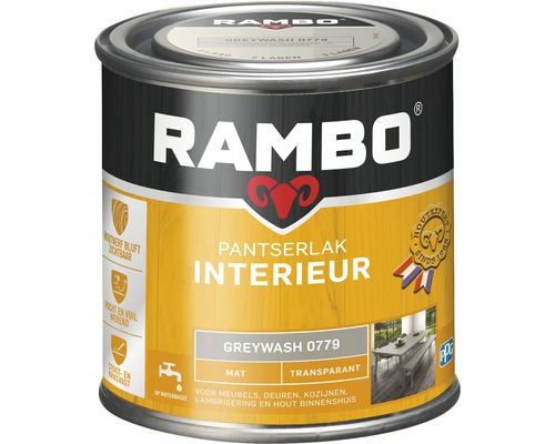 RAMBO Pantserlak interieur transparant mat greywash 250 ml